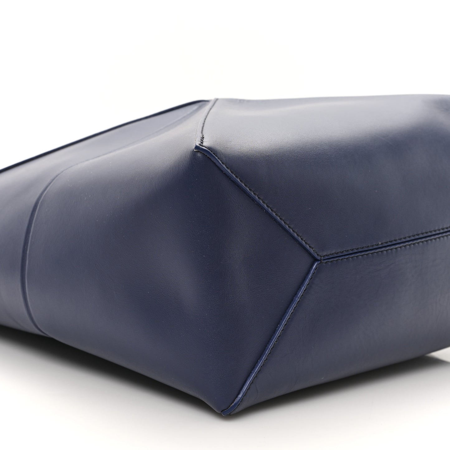 Shiny Calfskin Medium Puzzle Fold Tote Marine