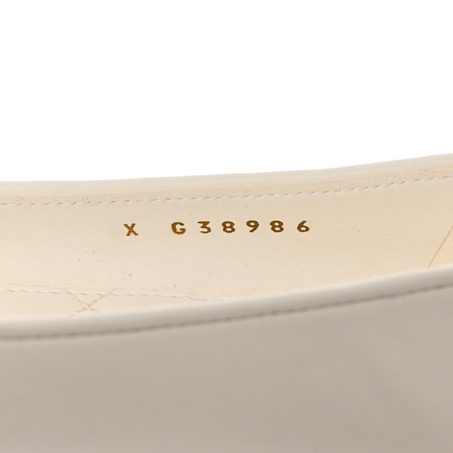 Chanel Lambskin Patent Calfskin Cap Toe Ankle Chain Ballerina Flats 38 White Black 6 of 10