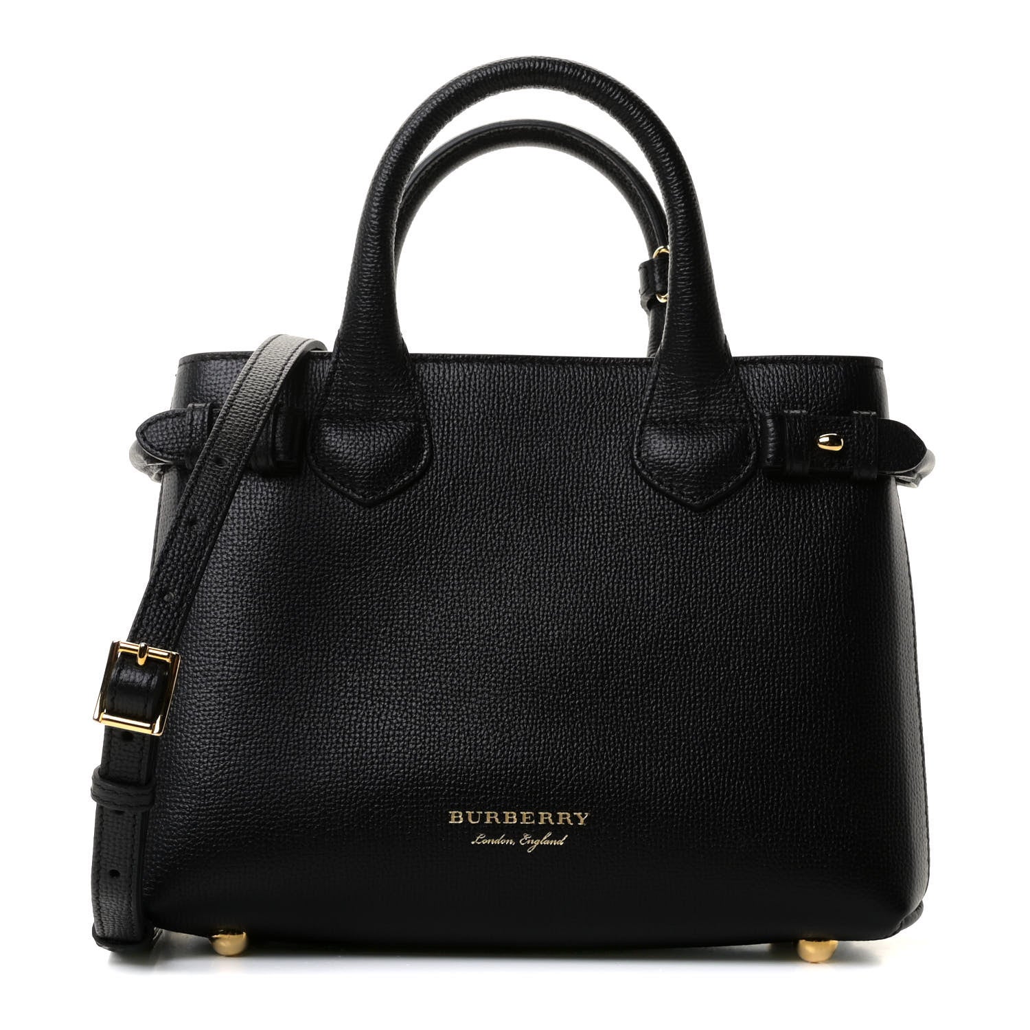 Burberry Derby Calfskin House Check Baby Banner Tote Black 1 of 11