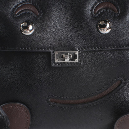 Hermes Swift Quelle Idole Kelly Doll Handbag Noir and Havane RARE 6 of 9