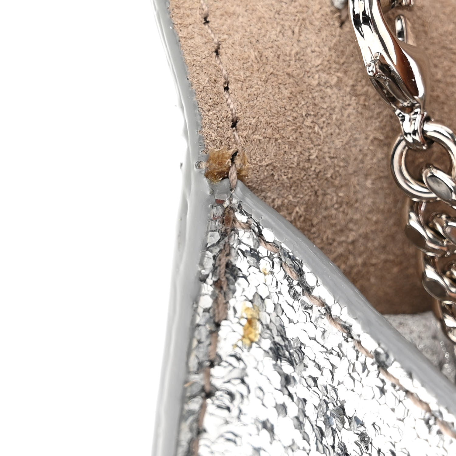 Jimmy Choo Glitter Emmie Clutch Silver 13 of 14