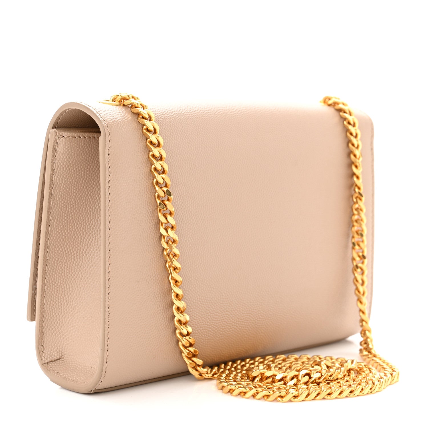 Saint Laurent Grain De Poudre Small Monogram Kate Satchel Dark Beige 3 of 11