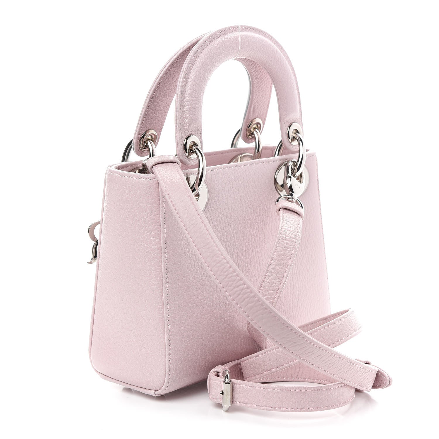 Christian Dior Deerskin Floral Printed Mini Lady Dior Pink 3 of 9