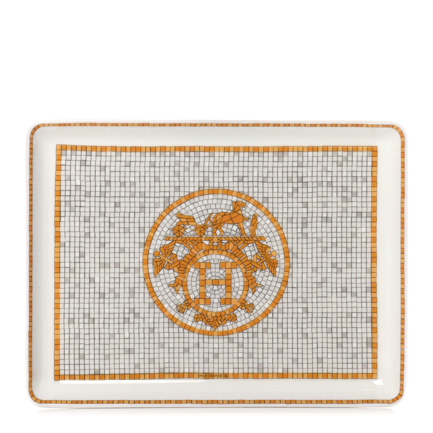 Hermes Porcelain Mosaique au 24 Sushi Plate 1 of 5