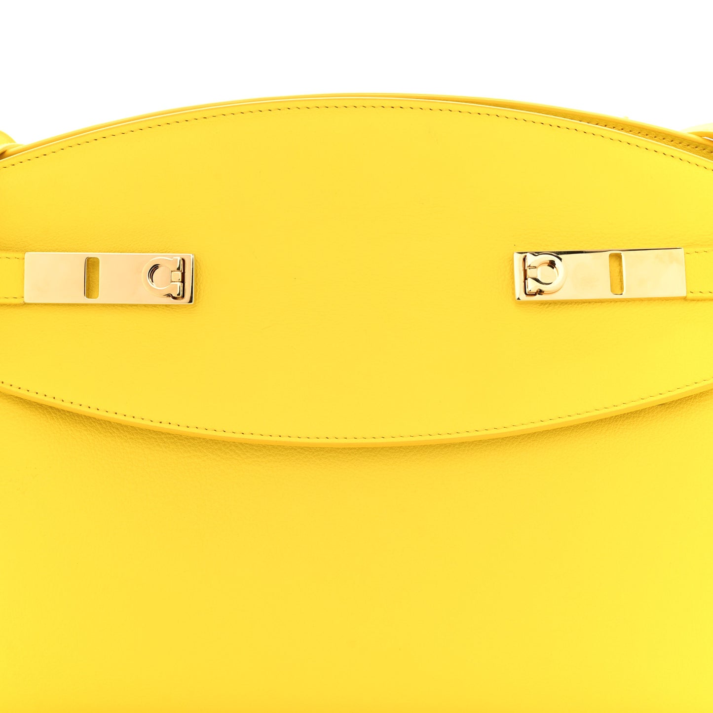 Calfskin Large Hug Pouch Yellow