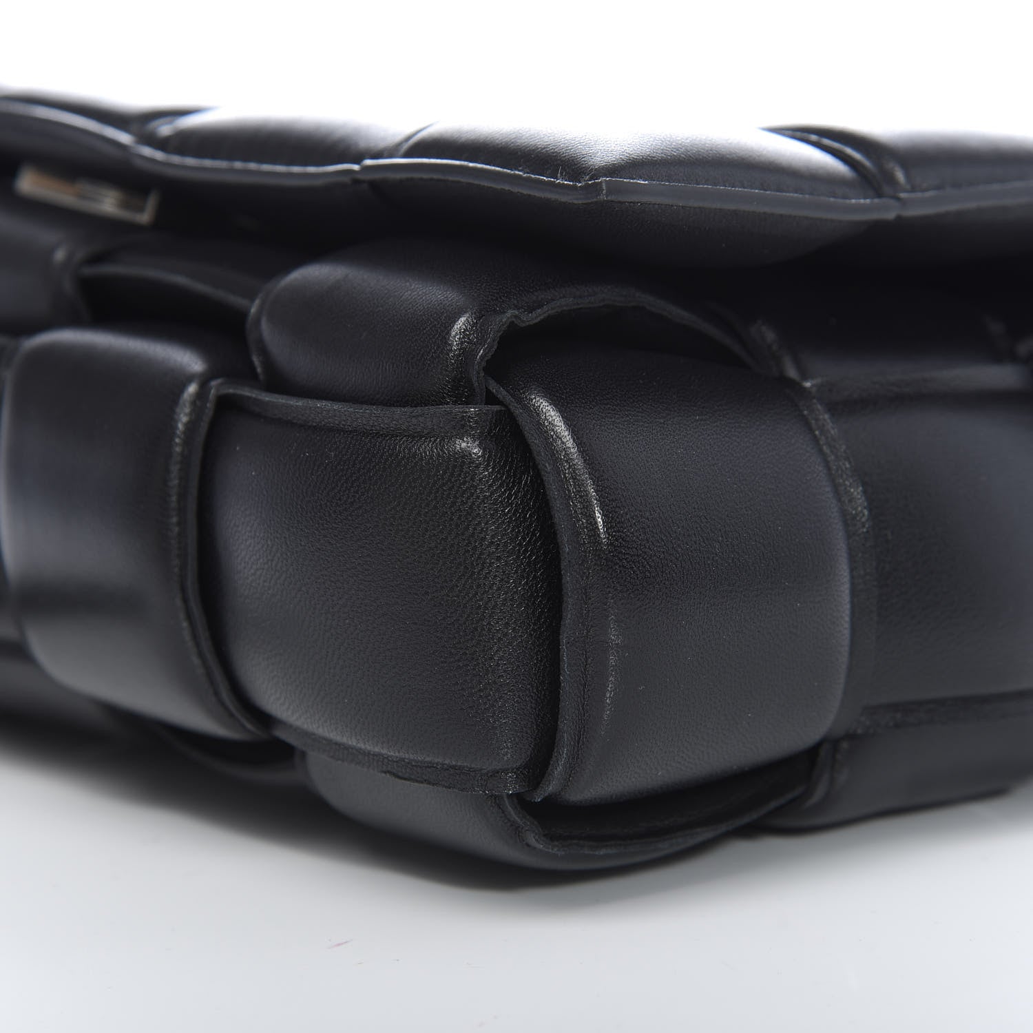 Bottega Veneta Nappa Maxi Intreccio Padded Cassette Crossbody Bag Black 8 of 9