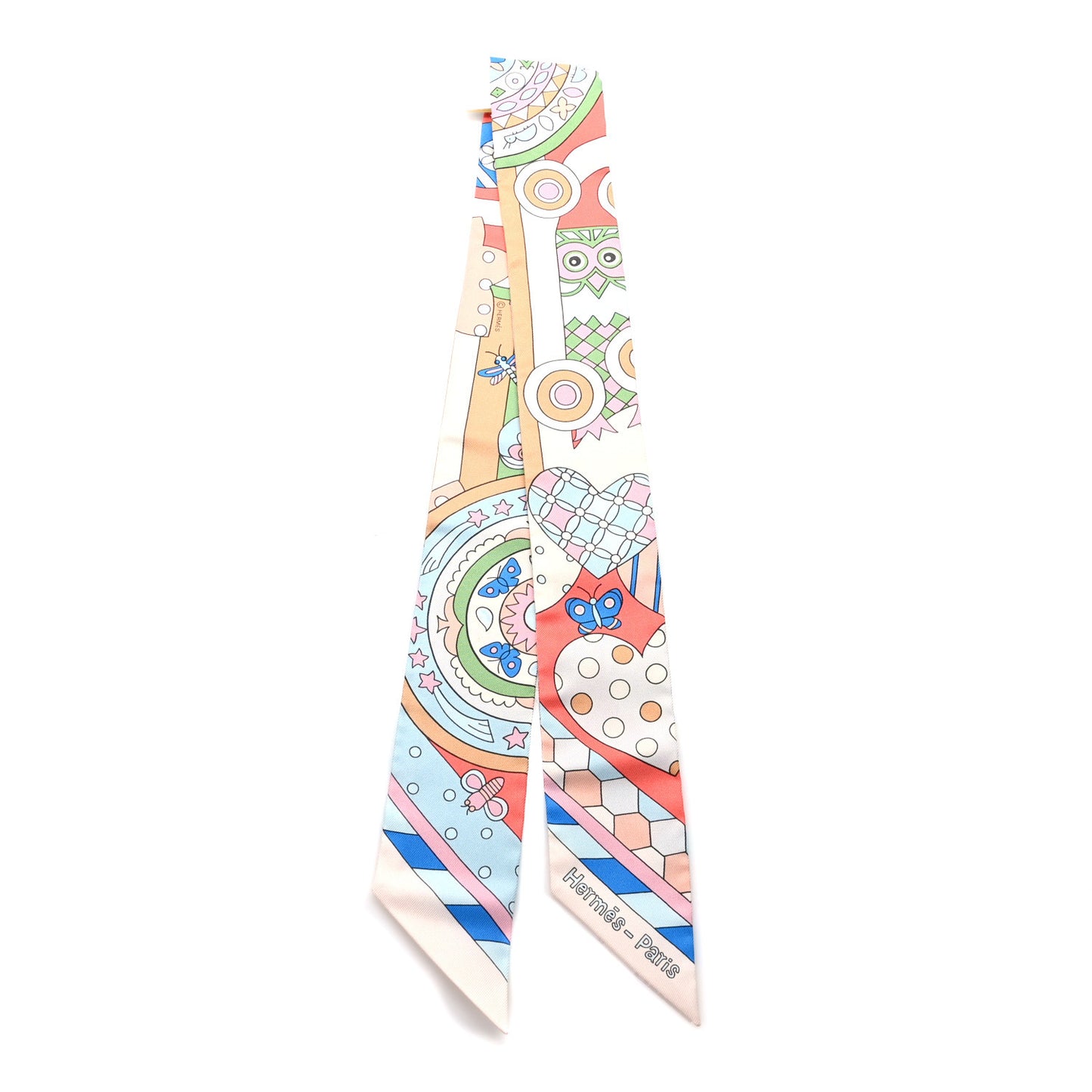 Silk Les Murmures De La Foret Twilly Beige Rose Bleu