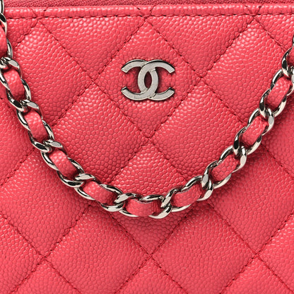 Chanel Caviar Quilted Small Clutch With Chain Pink 9 of 11