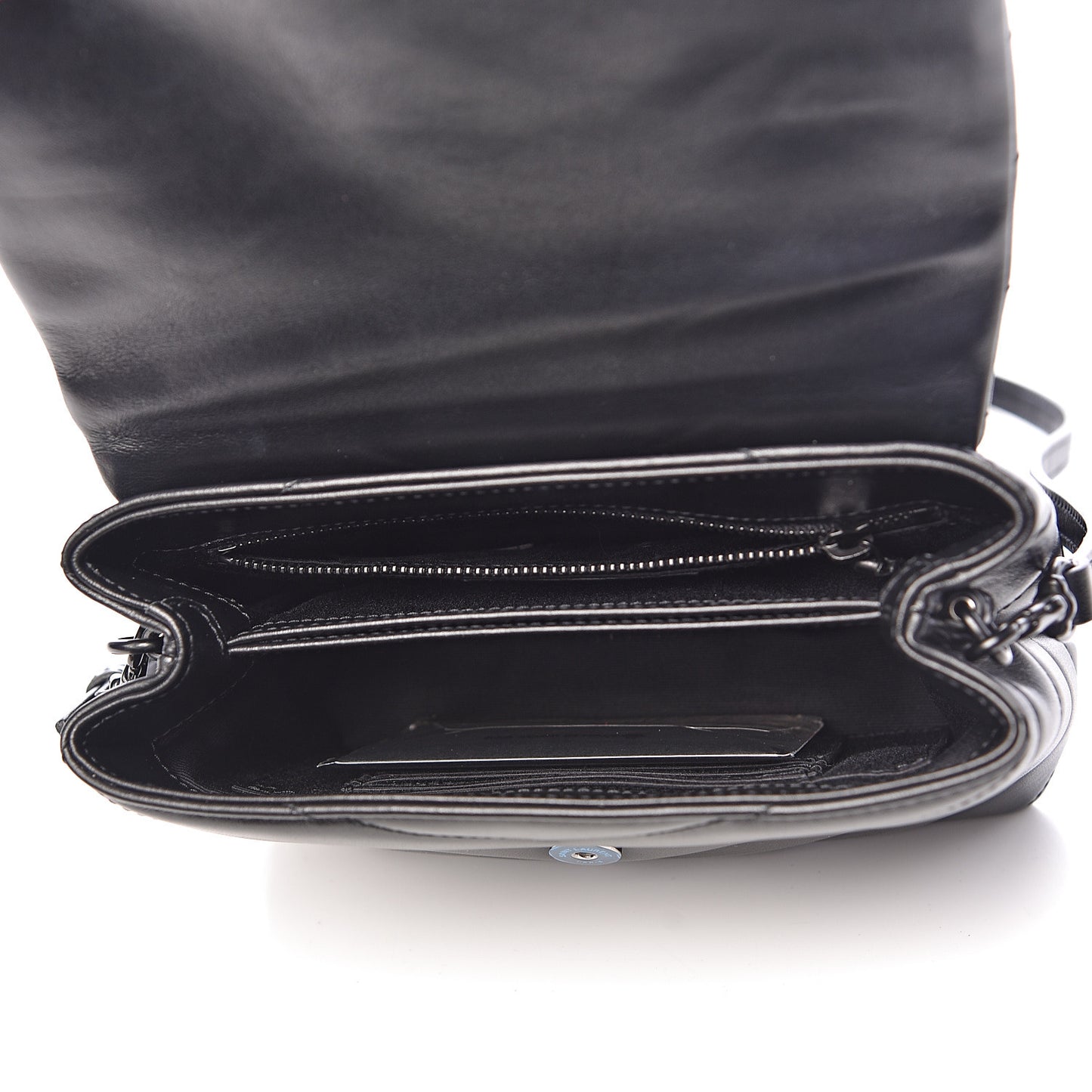 Calfskin Y Quilted Monogram Toy Loulou Crossbody Bag Black