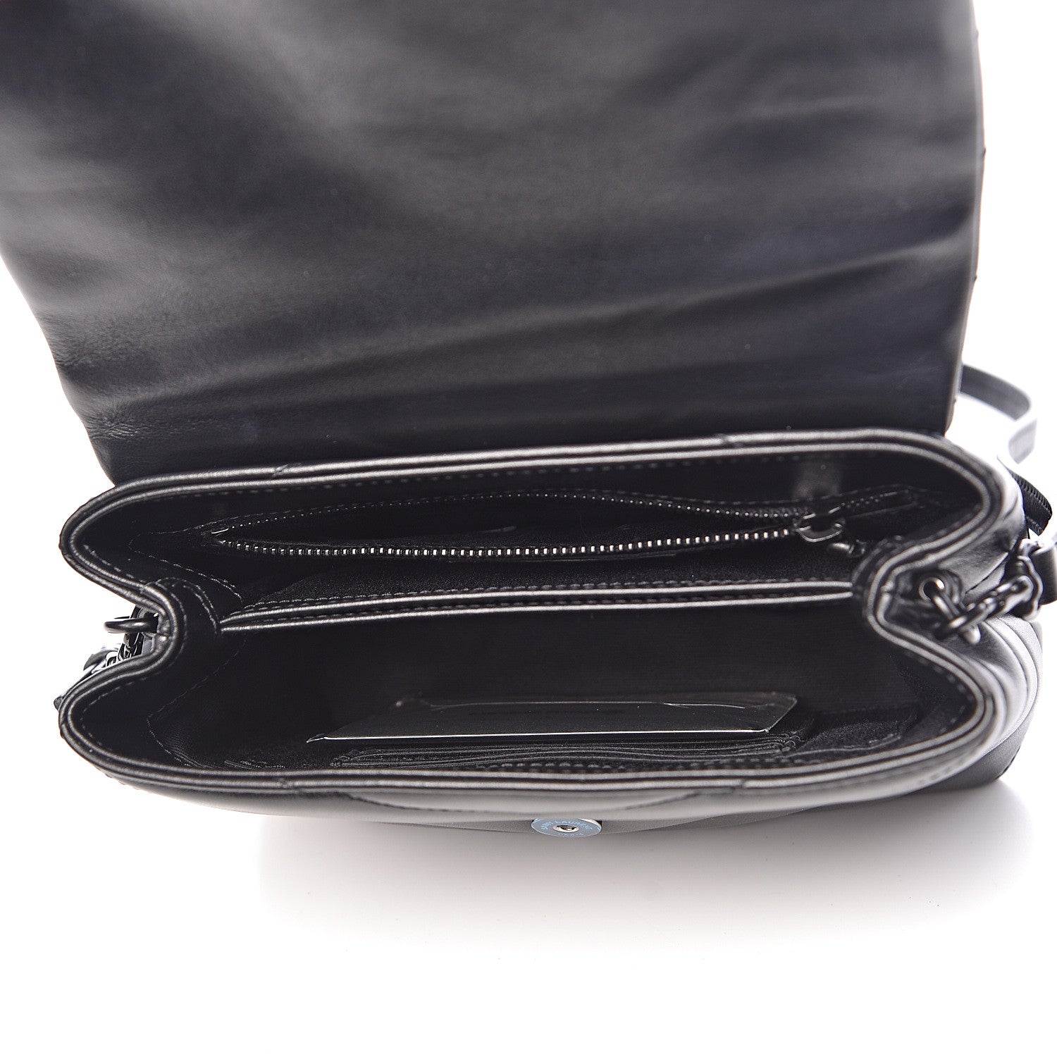 Saint Laurent Calfskin Y Quilted Monogram Toy Loulou Crossbody Bag Black 5 of 12