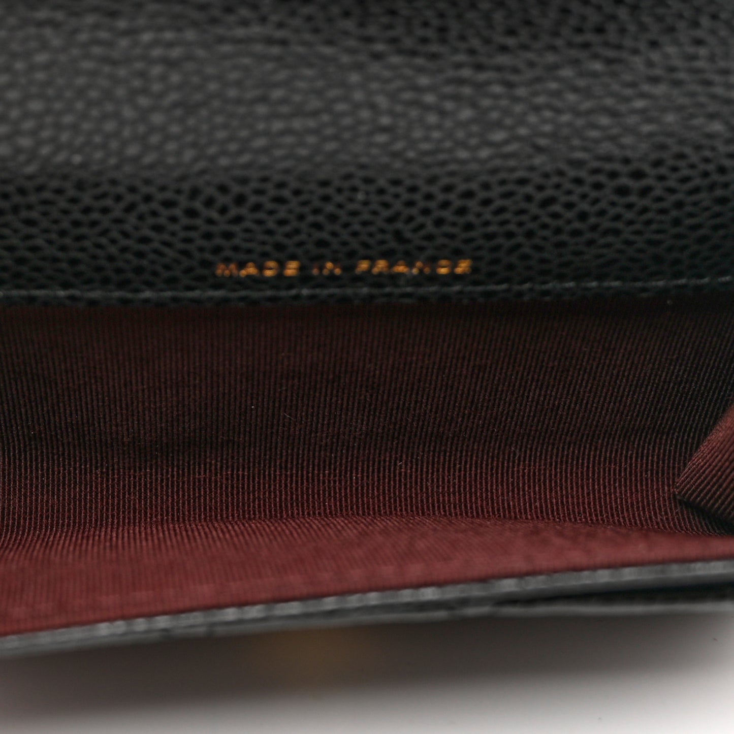 Caviar Quilted Flap Card Holder Wallet Black