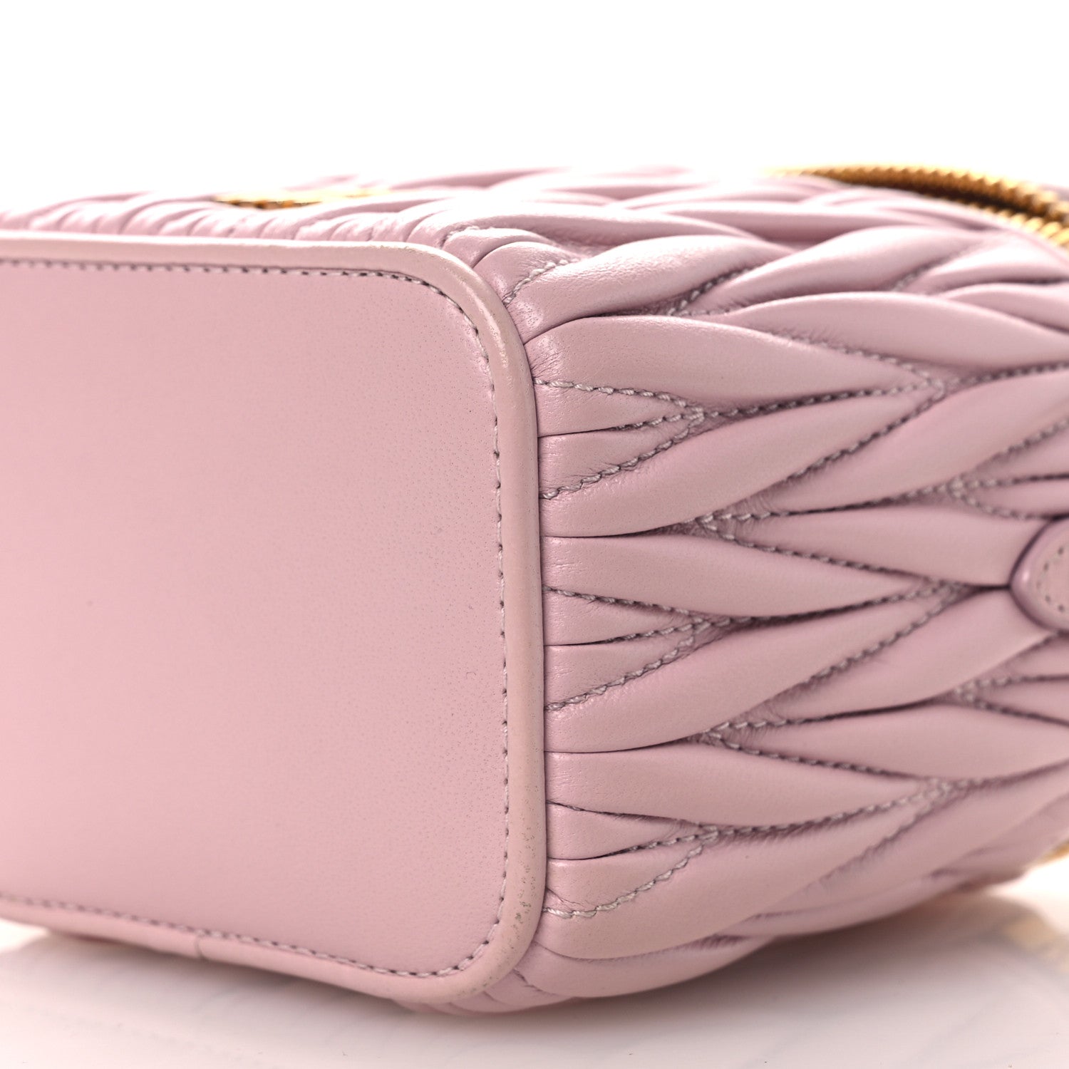 Miu Miu Nappa Matelasse Micro Vanity Case Alabastro 10 of 12