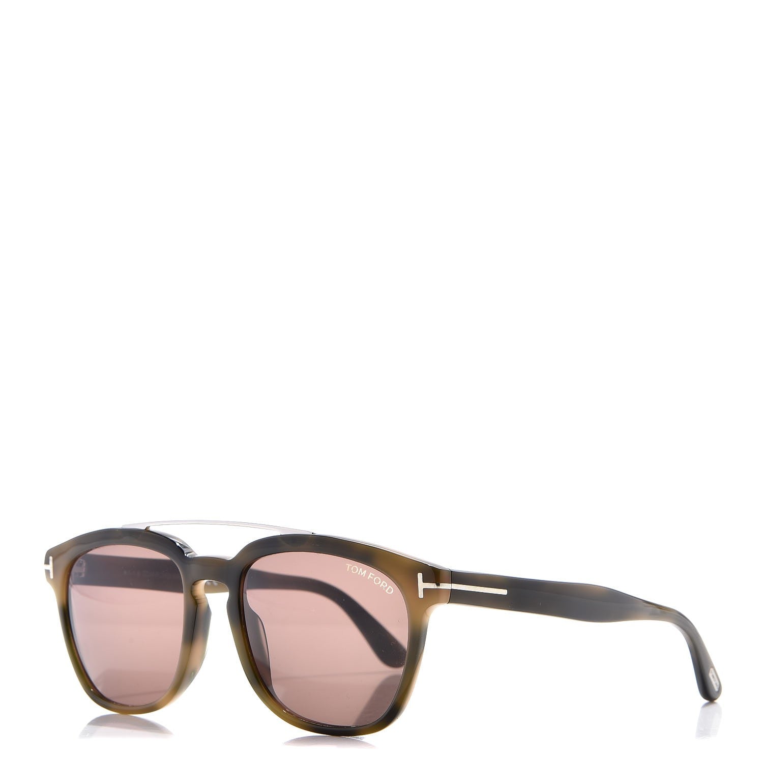 Tom Ford Holt Sunglasses TF516 Havana Green 1 of 8