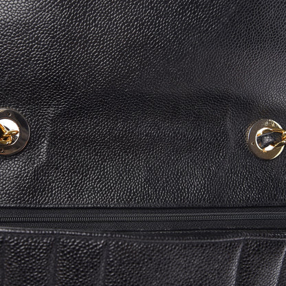 Chanel Caviar Vertical Quilted Jumbo Flap Black 9 of 15