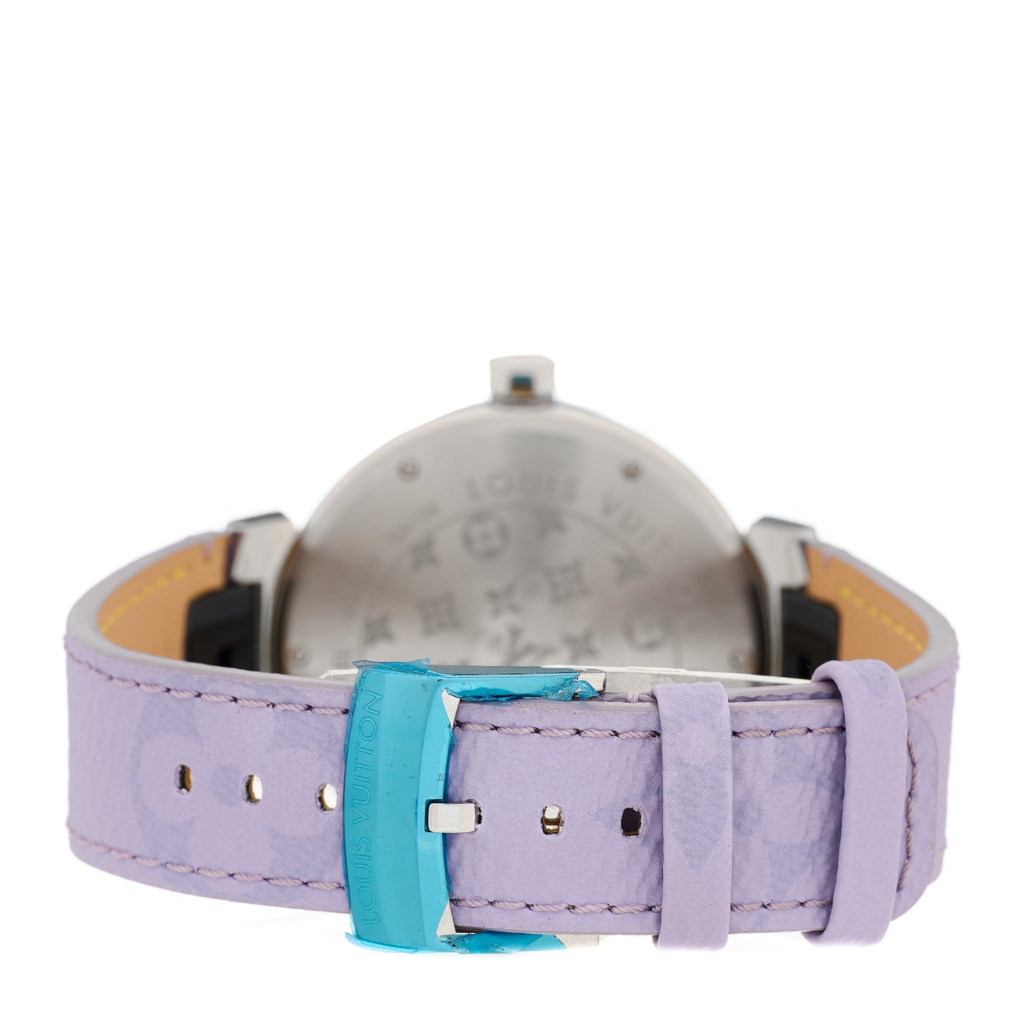 Stainless Steel Monogram 41mm Tambour Quartz Watch Lilac