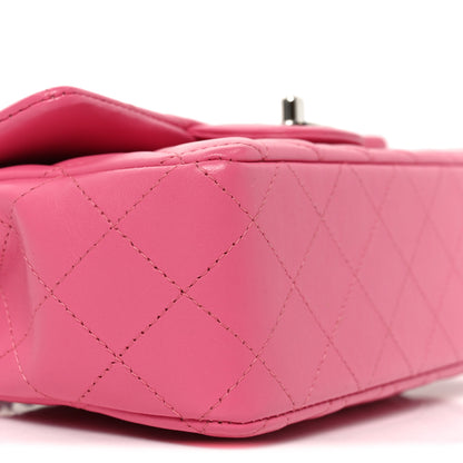 Chanel Lambskin Quilted Mini Rectangular Flap Pink 9 of 11
