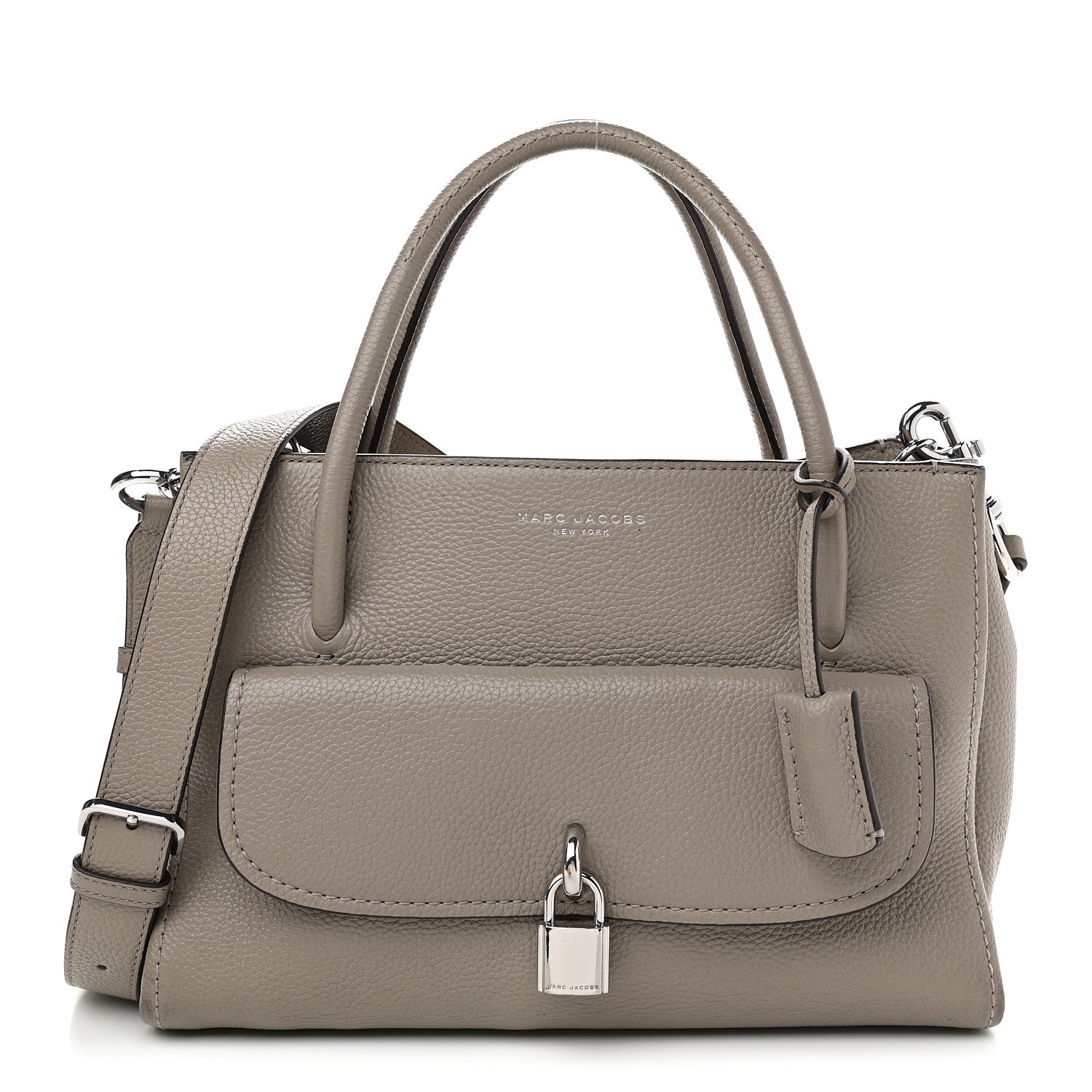Marc Jacobs Calfskin Lock That Tote Mink 1 of 9