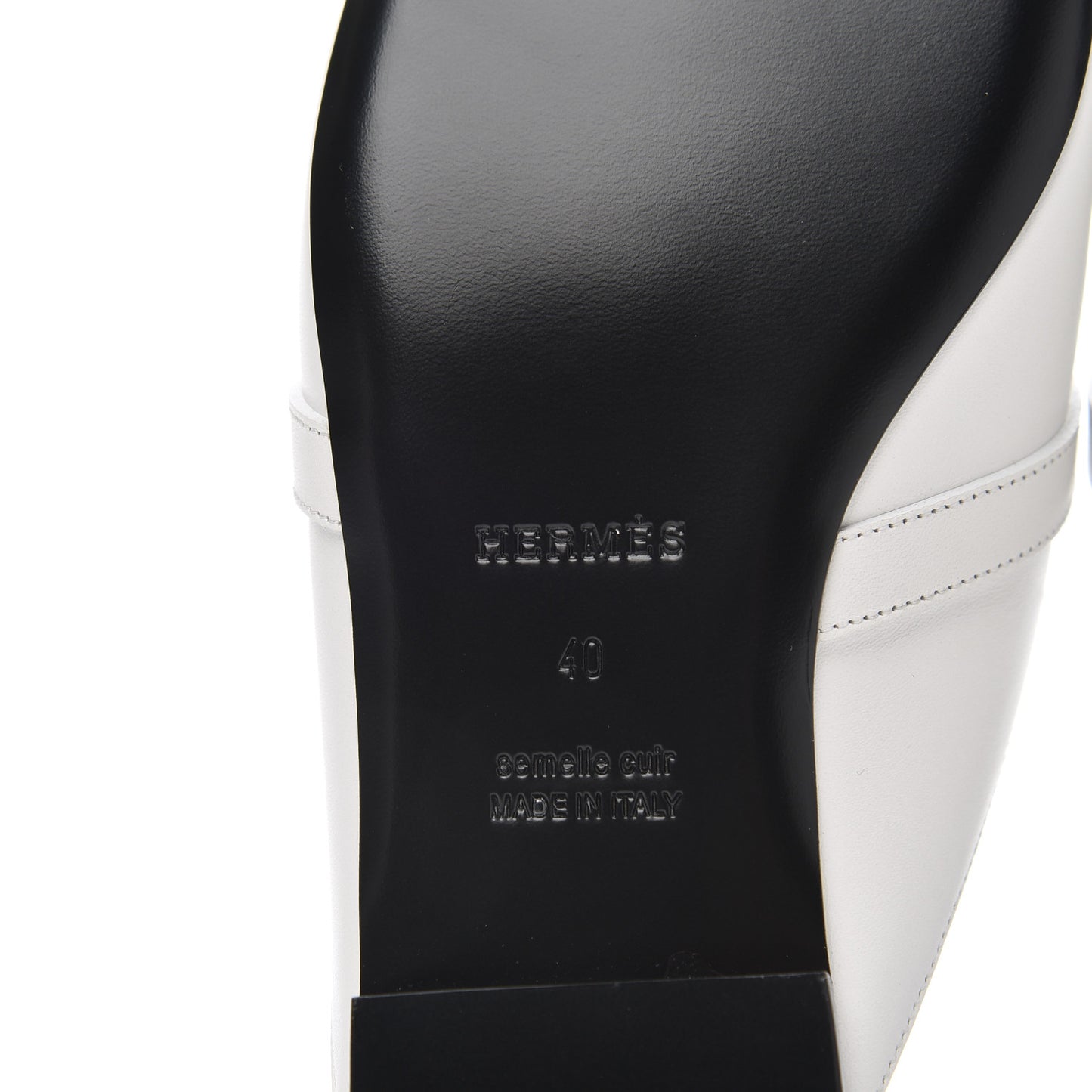 Calfskin Oz Mules 40 White