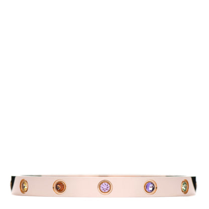 Cartier 18K Pink Gold Sapphire Garnet Amethyst LOVE Bracelet 16 2 of 5