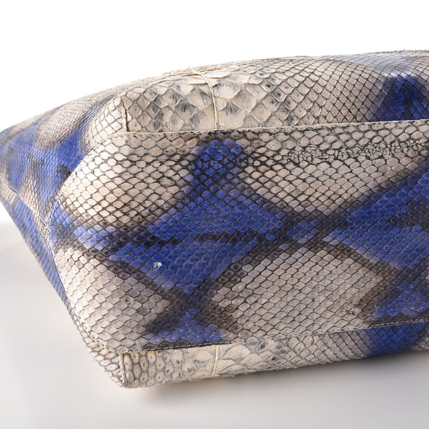 Nancy Gonzalez Python Crocodile Small Erica Shopper Tote Cobalt 16 of 16