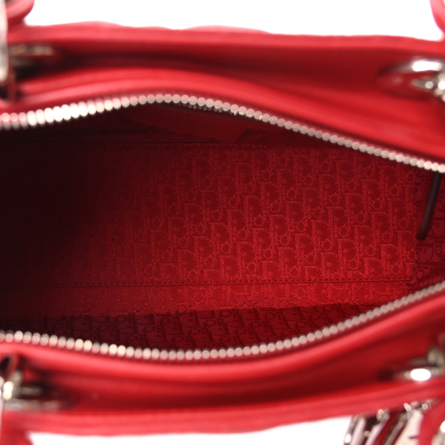 Christian Dior Lambskin Cannage Large Lady Dior Red Red 5 of 10