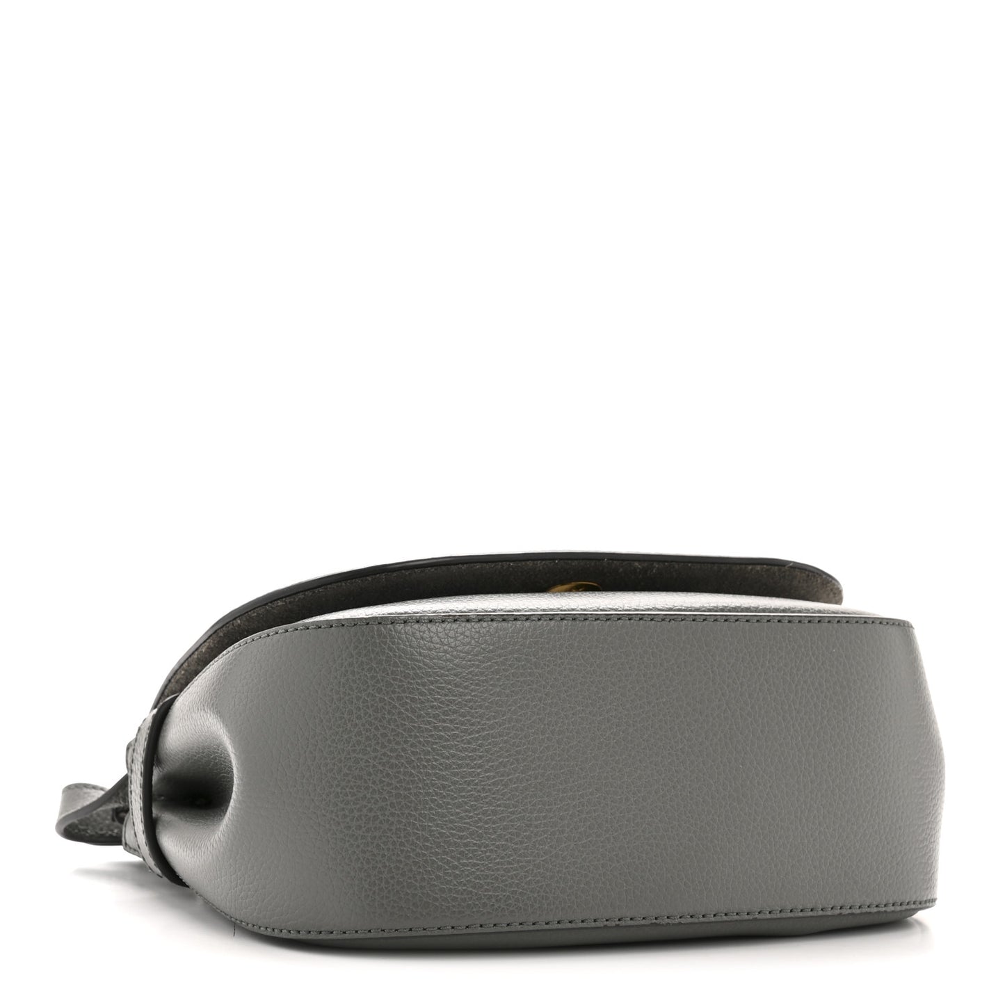 Small Classic Grain Calfskin Small Amberley Satchel Charcoal