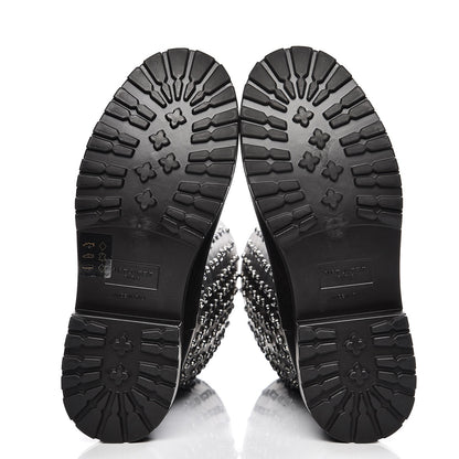 Saint Laurent Rubber Crystal Rain Boots 37 Nero Black 5 of 9