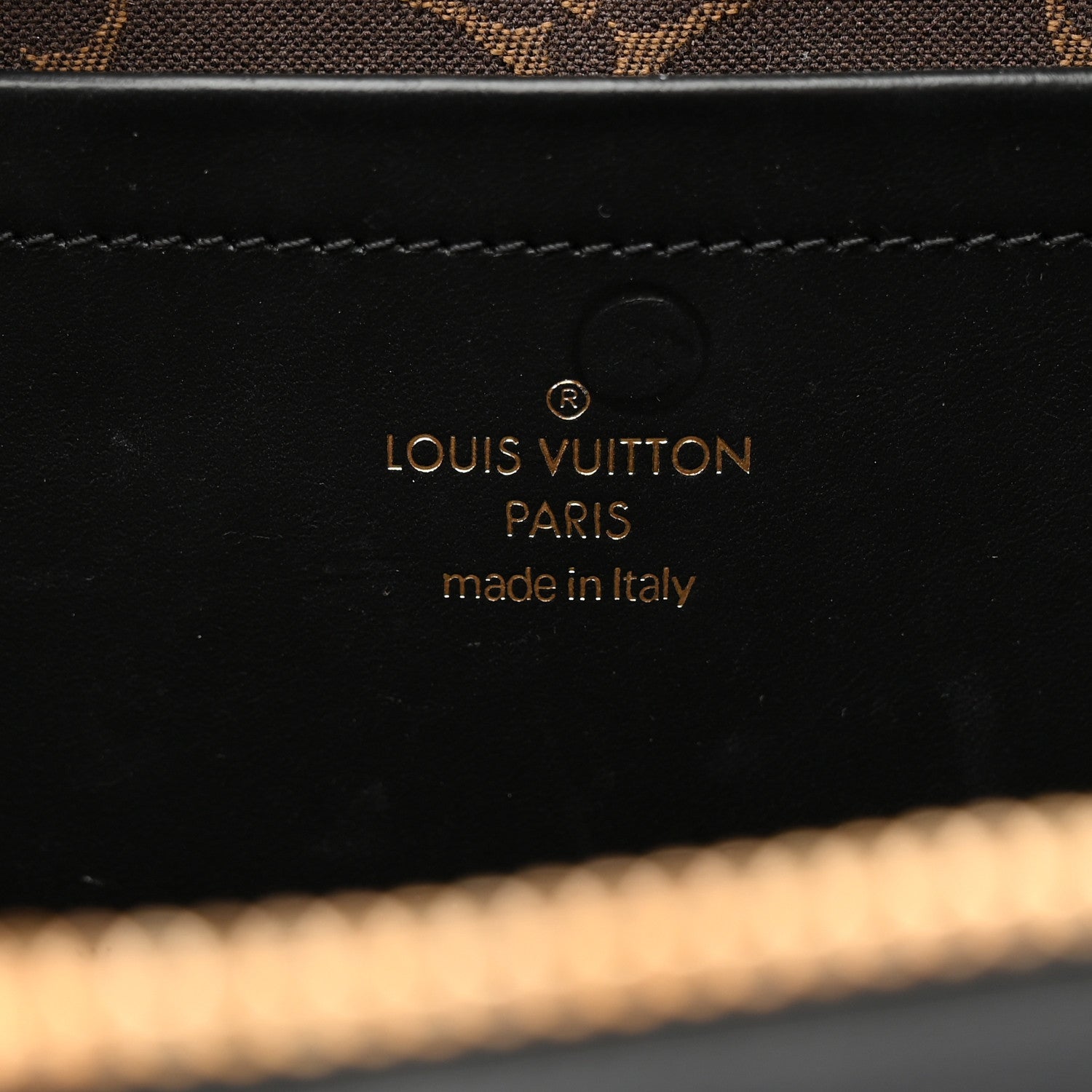 Louis Vuitton Calfskin Monogram Embossed Utility Bag Black 6 of 7