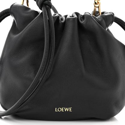 Loewe Mellow Nappa Donut Chain Mini Flamenco Knot Clutch Black 8 of 10
