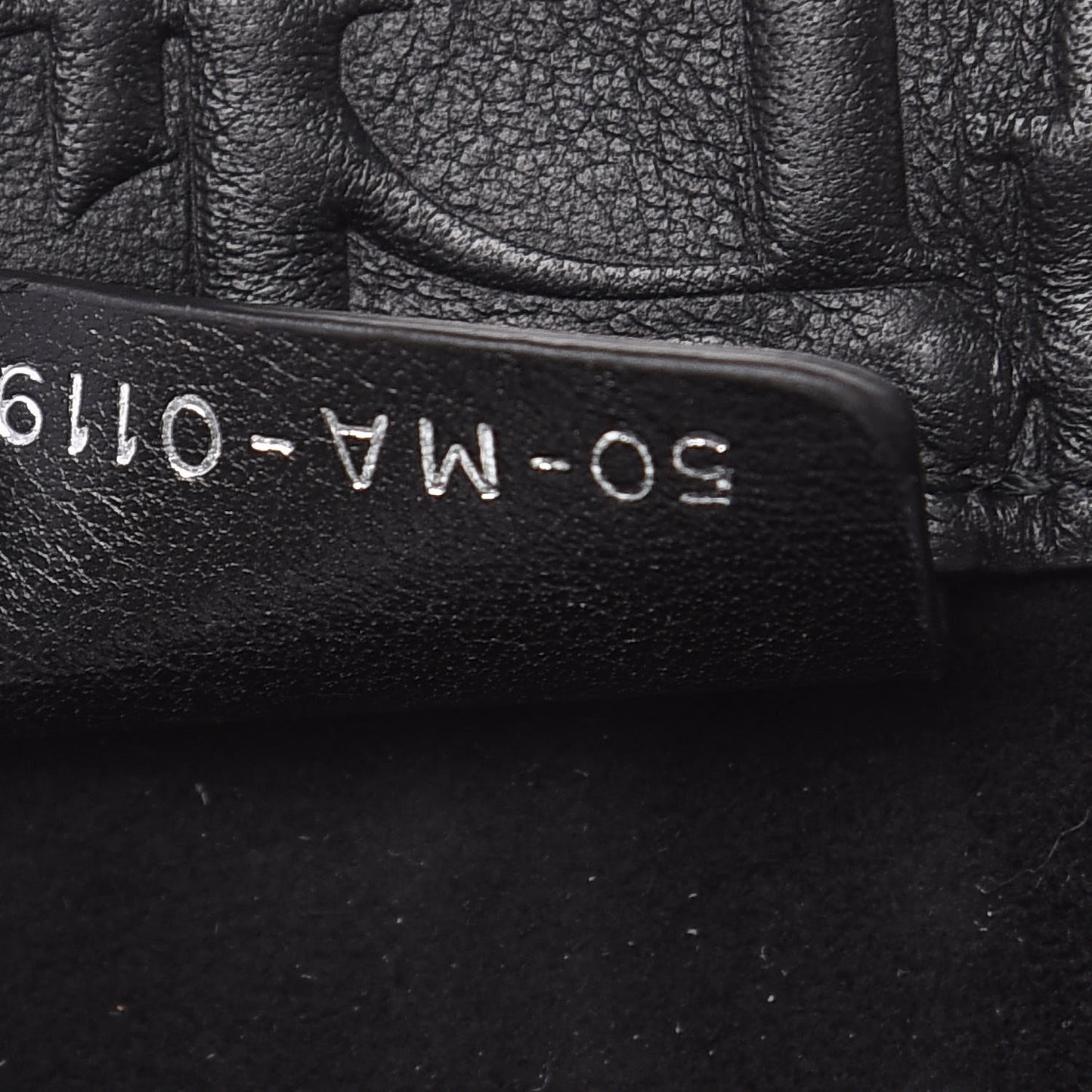 Oblique Calfskin Embossed Book Tote Black