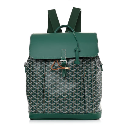 Goyard Goyardine Calfskin Alpin MM Backpack Green 1 of 9