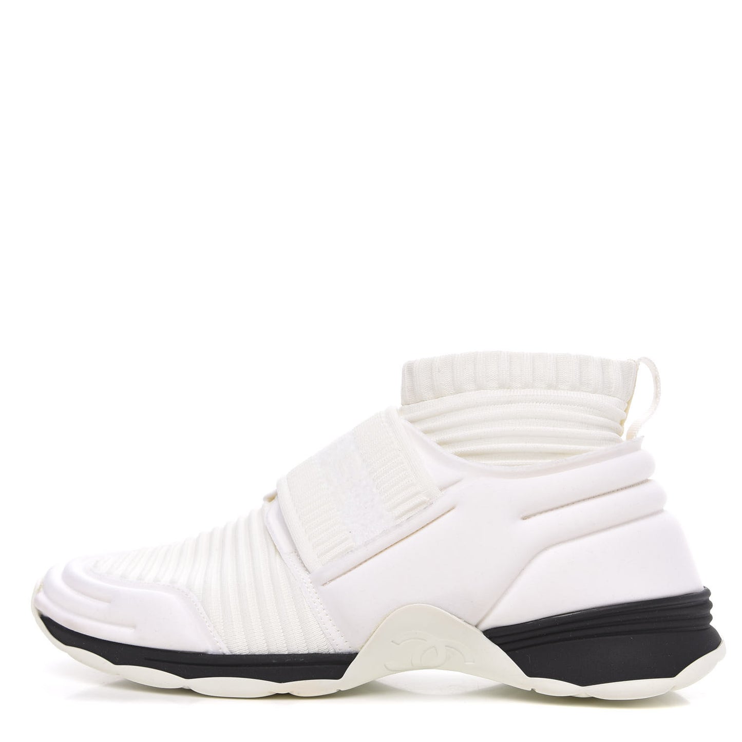 Stretch Fabric CC Sneakers 36.5 White