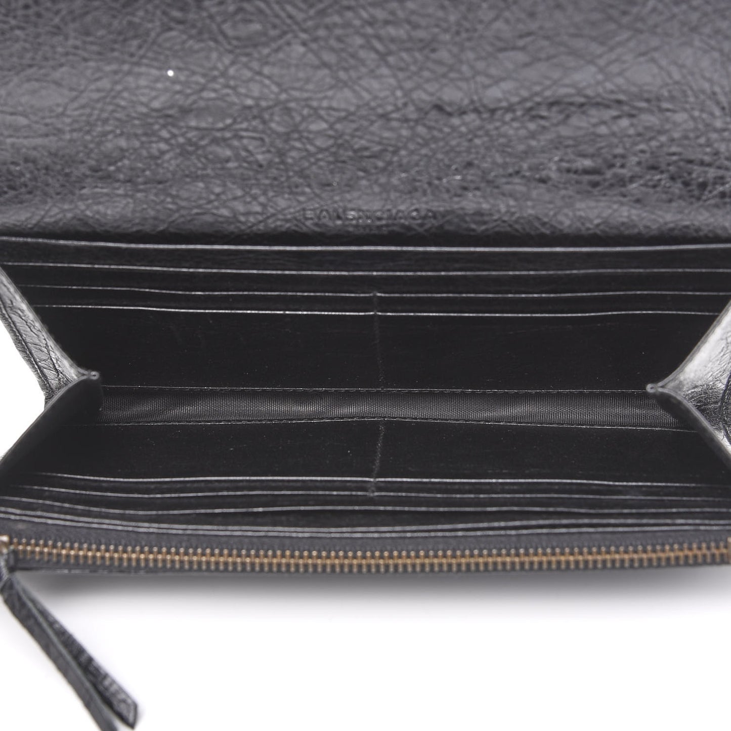 Agneau Classic Hardware Money Wallet Black