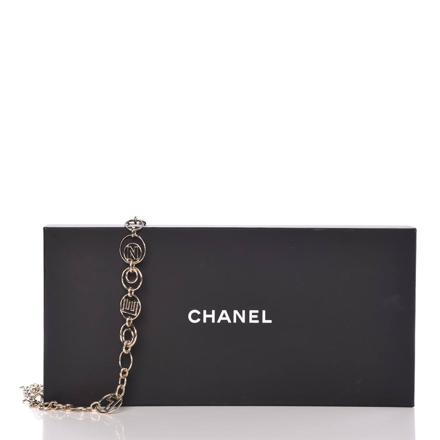 Hoop Cuba Logo Long Necklace Gold