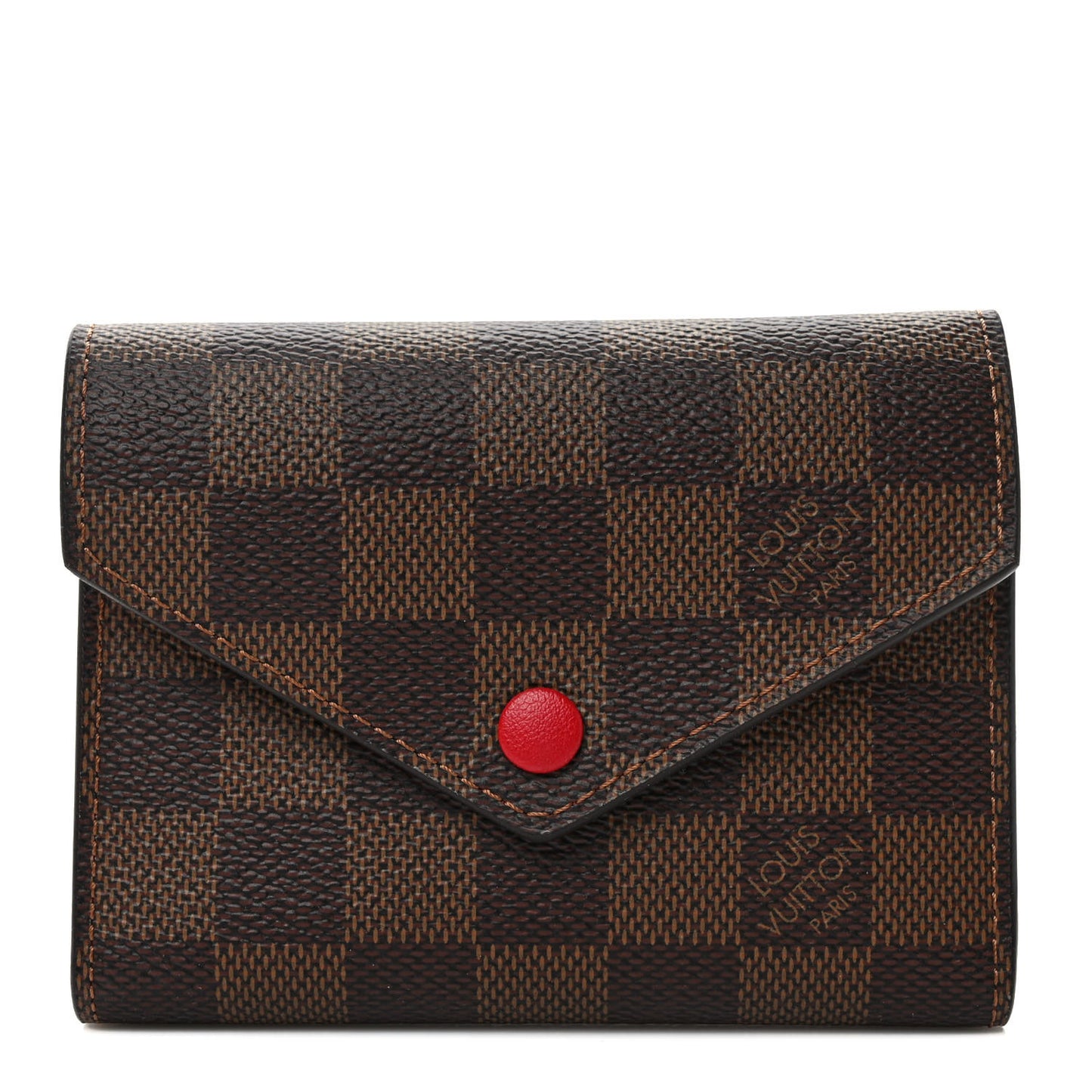 Damier Ebene Victorine Wallet Cherry
