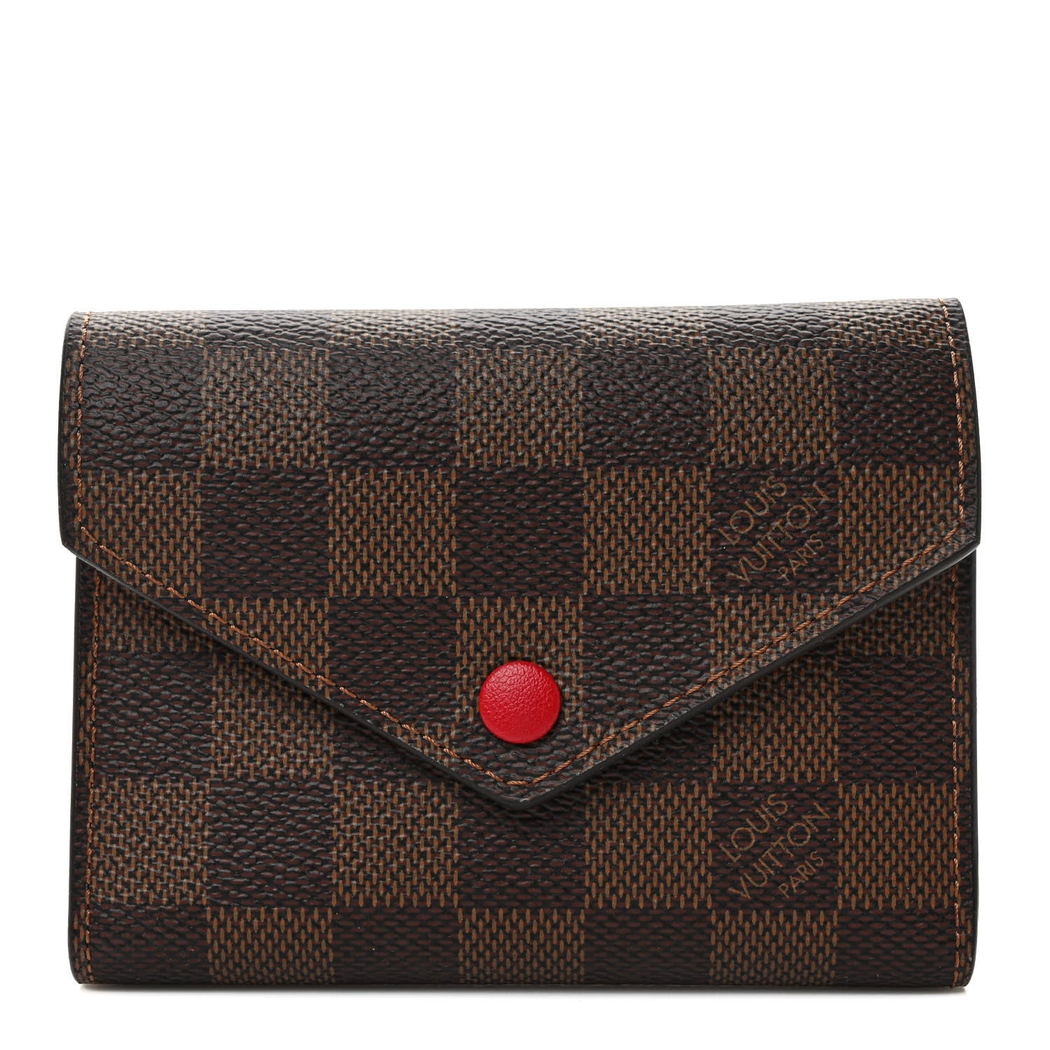 Louis Vuitton Damier Ebene Victorine Wallet Cherry 1 of 7