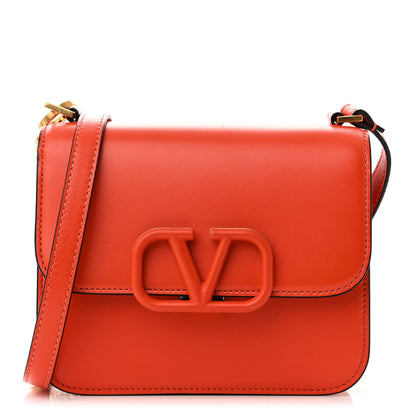 Valentino Garavani VALENTINO GARAVANI Smooth Calfskin Small VSling Shoulder Bag Orange 1 of 9