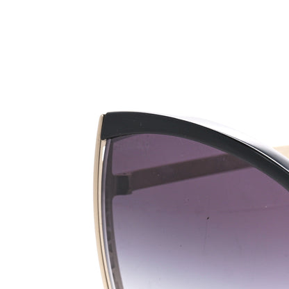 Chanel Acetate Metal Logo Square Sunglasses 71545A Black Gold 7 of 8