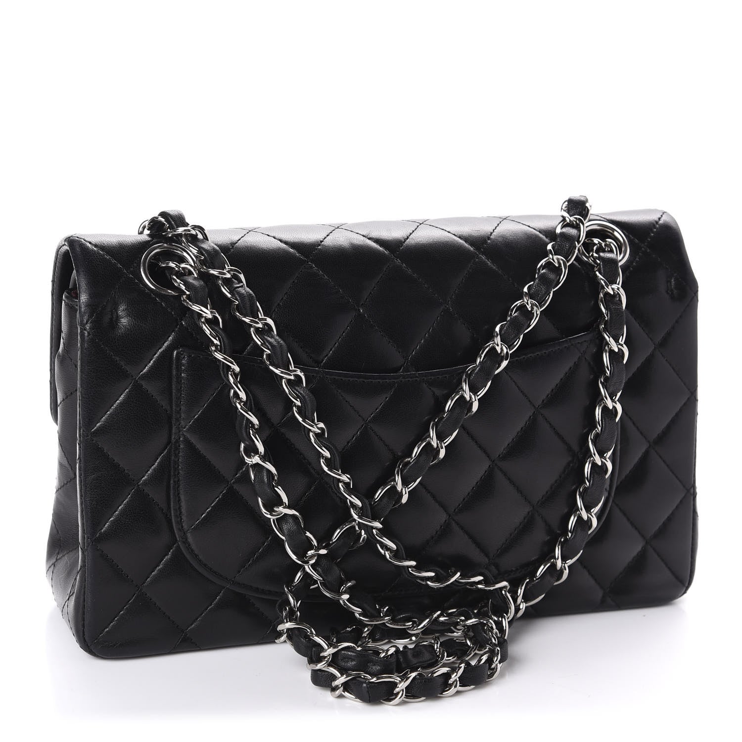 Chanel Lambskin Quilted Small Double Flap Black 4 of 11