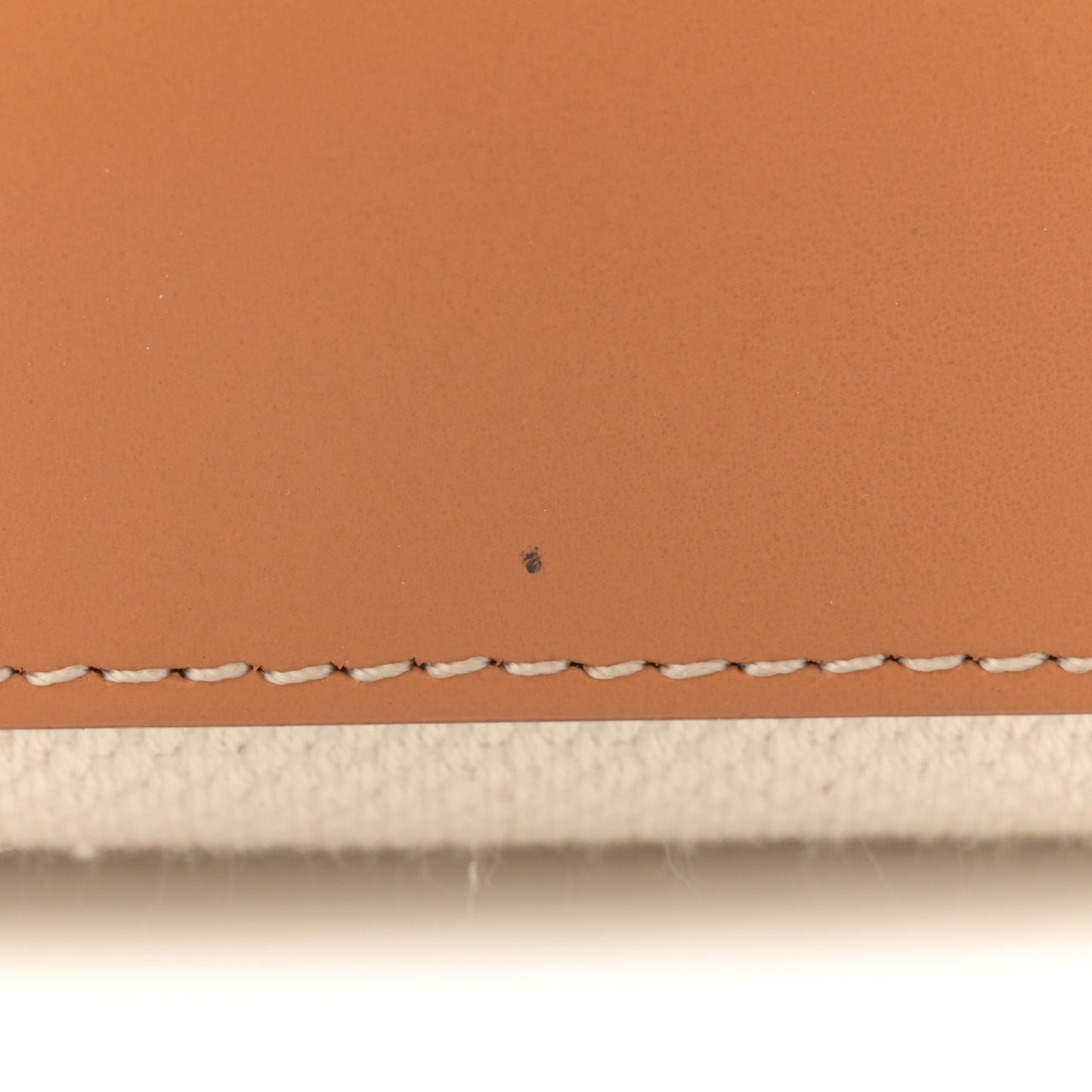 Canvas Calfskin Mini Vertical Cabas Natural Tan