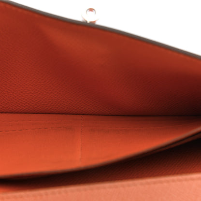 Hermes Epsom Kelly Longue Wallet Orange 12 of 17
