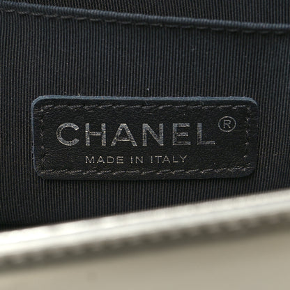 Chanel Metallic Patent Calfskin Quilted Small Boy Flap Silver 6 of 14