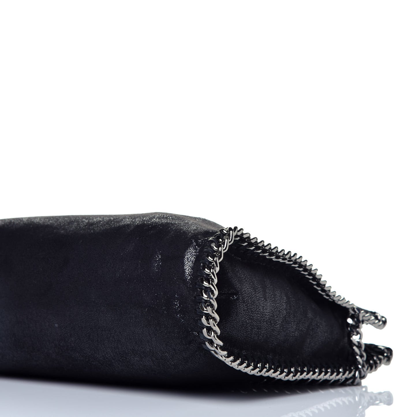 Shaggy Deer Small Falabella Fold Over Tote Black