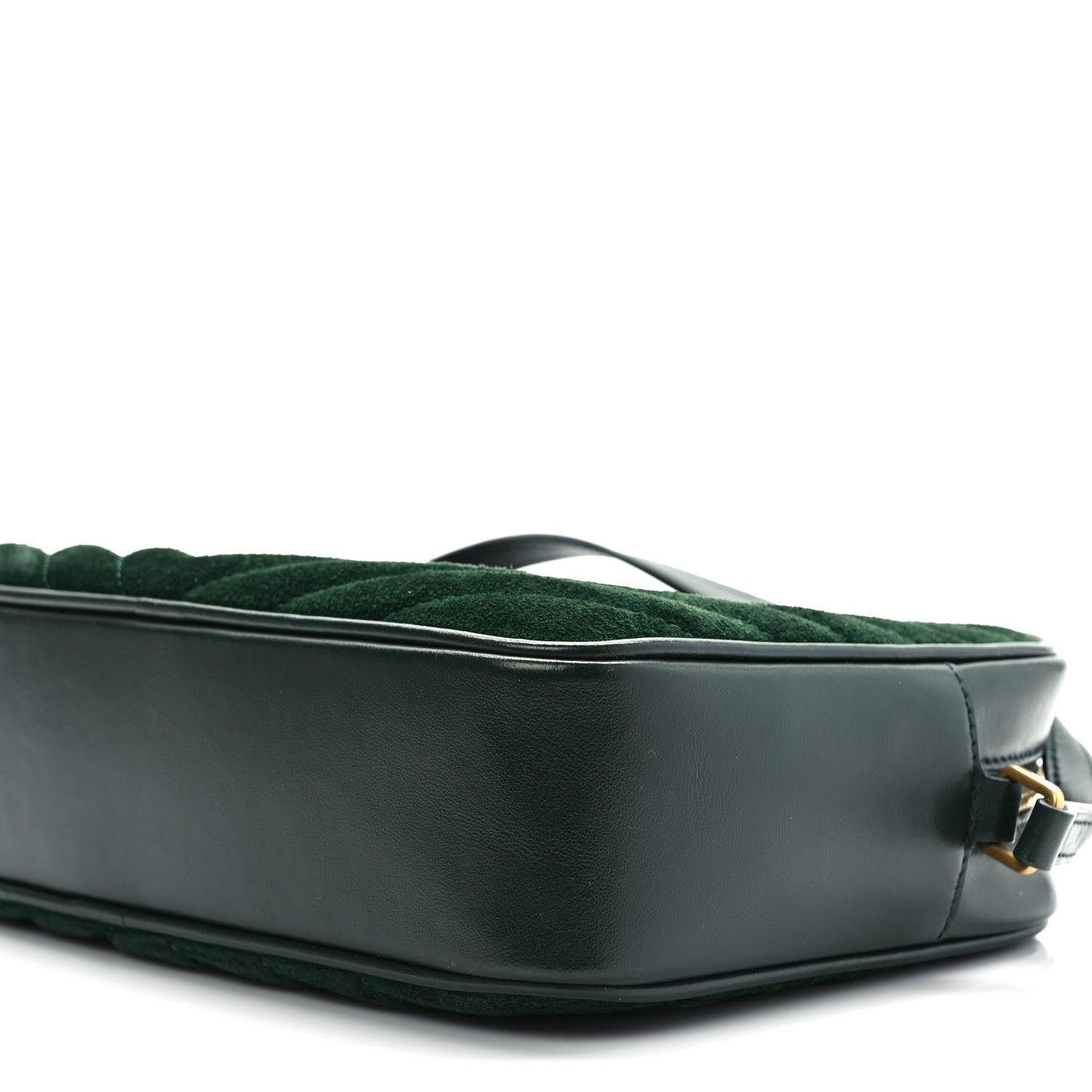 Saint Laurent Suede Calfskin Monogram Lou Camera Bag Vert Fonce 9 of 9