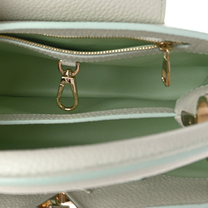 Louis Vuitton Taurillon Monogram Flower Capucines BB Jade 5 of 8