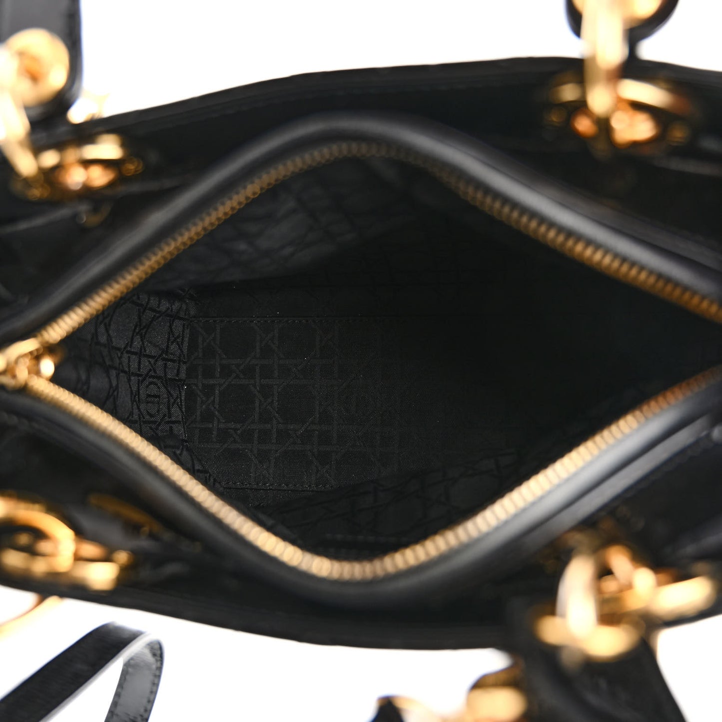 Patent Cannage Medium Lady Dior Black