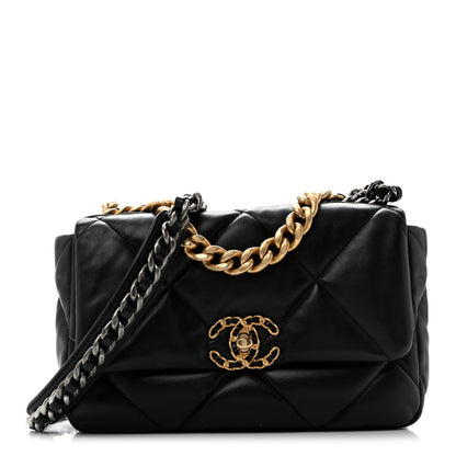 Chanel Lambskin Quilted Medium Chanel 19 Flap Black 1 of 11