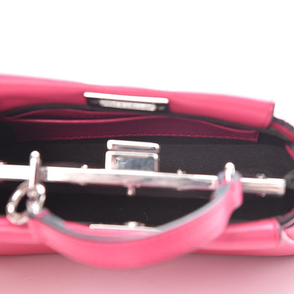 Fendi Shiny Nappa Micro Peekaboo Iconic Satchel Fuxia 6 of 9
