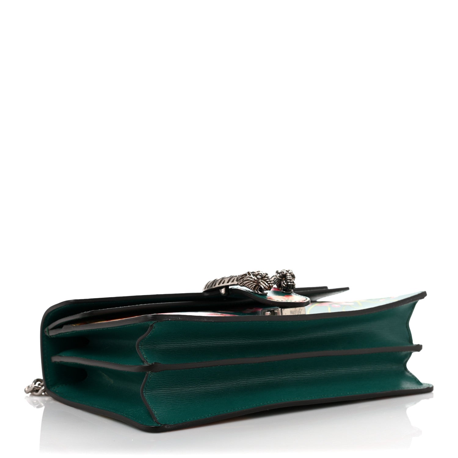 Gucci Calfskin Blooms Print Small Dionysus Shoulder Bag Bright Emerald Multicolor 4 of 10