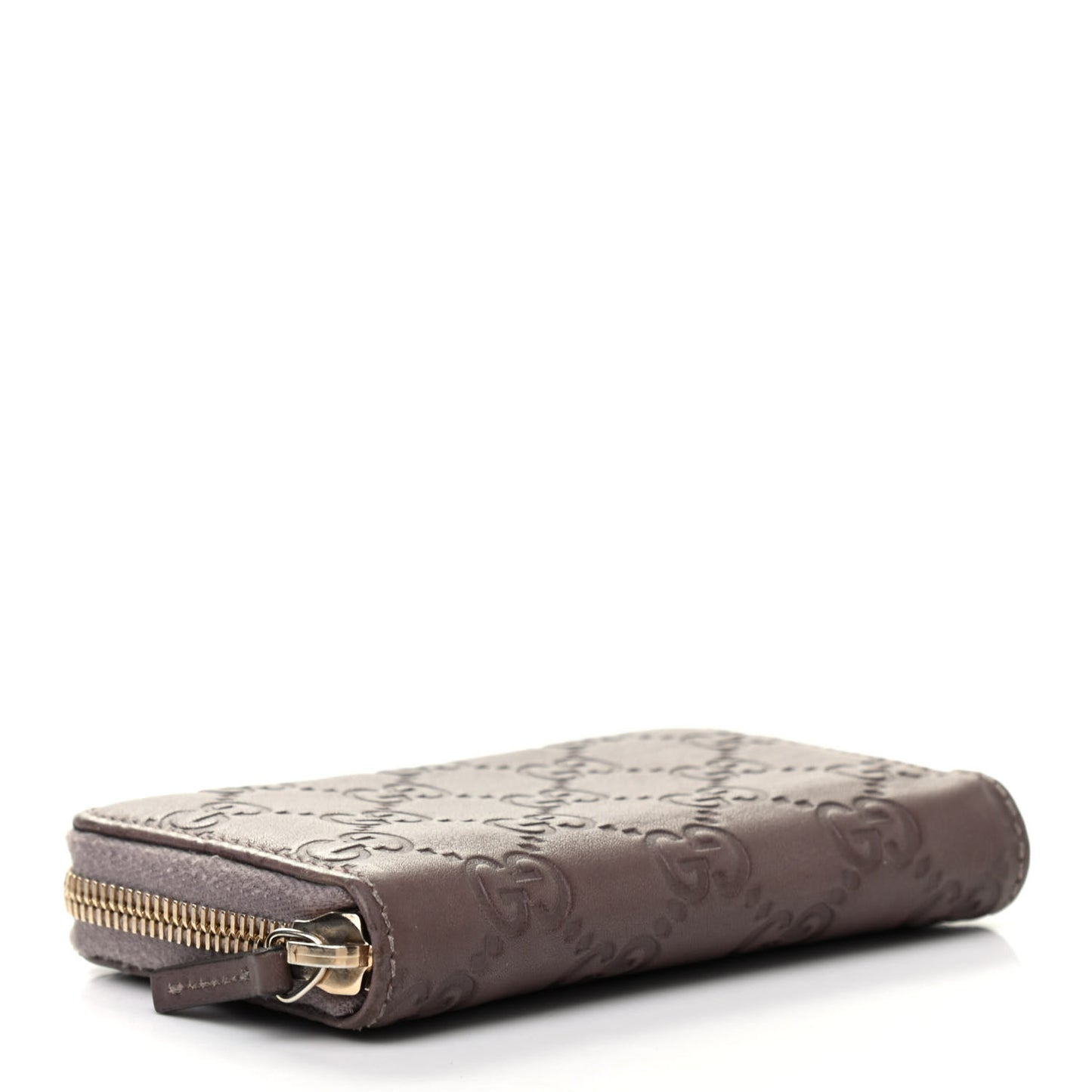 Guccissima Zip Around Card Case Mauve
